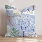 Cold Winter Chinoiserie Throw Pillow - Hillcroft Home