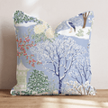 Cold Winter Chinoiserie Throw Pillow - Hillcroft Home
