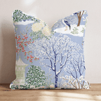 Cold Winter Chinoiserie Throw Pillow - Hillcroft Home