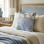 Cold Winter Chinoiserie Throw Pillow - Hillcroft Home