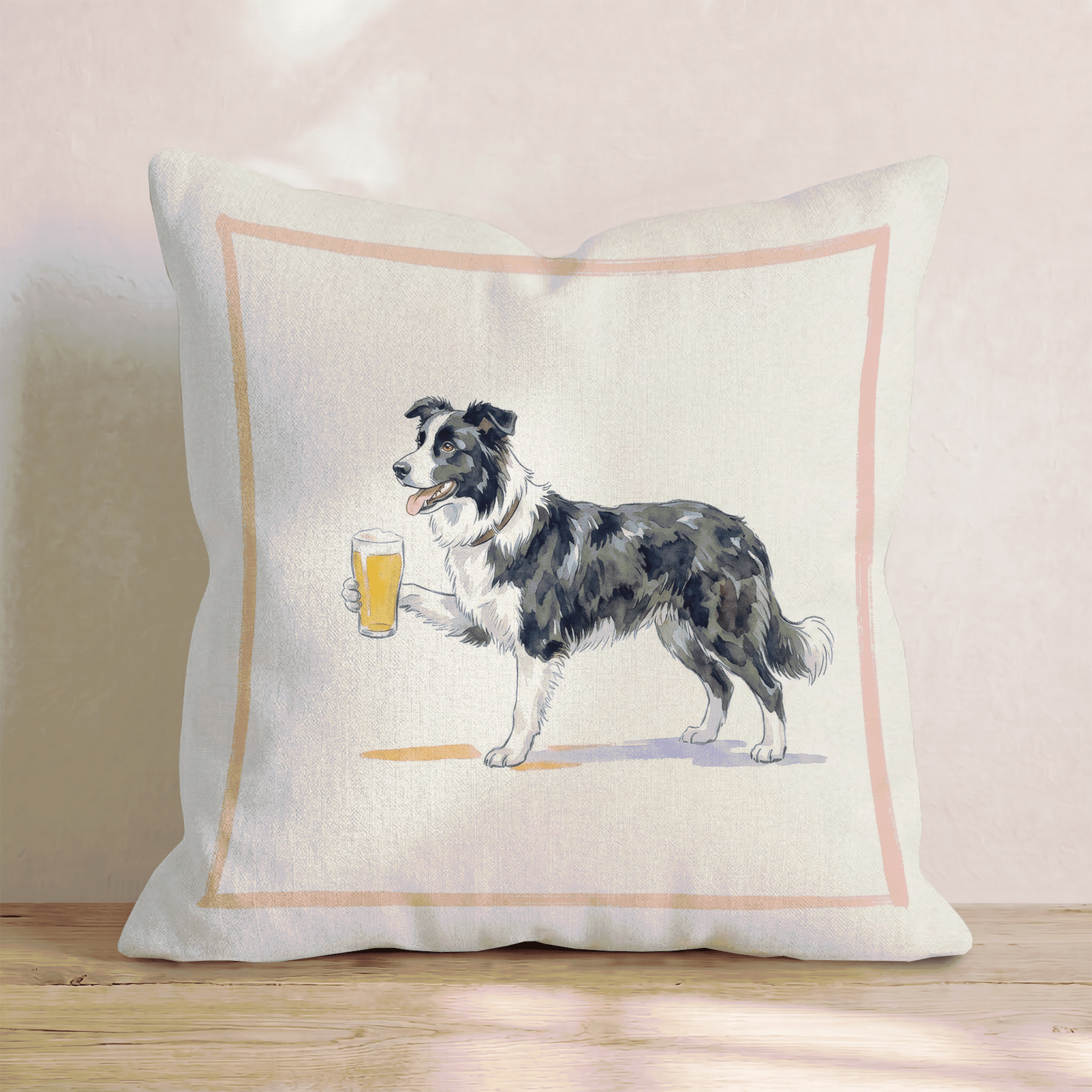 Collie Lager Throw Pillow - Hillcroft Home
