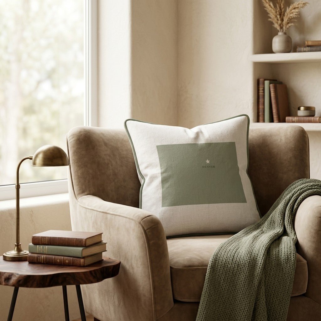 Colorado State Capital Throw Pillow - Hillcroft Home