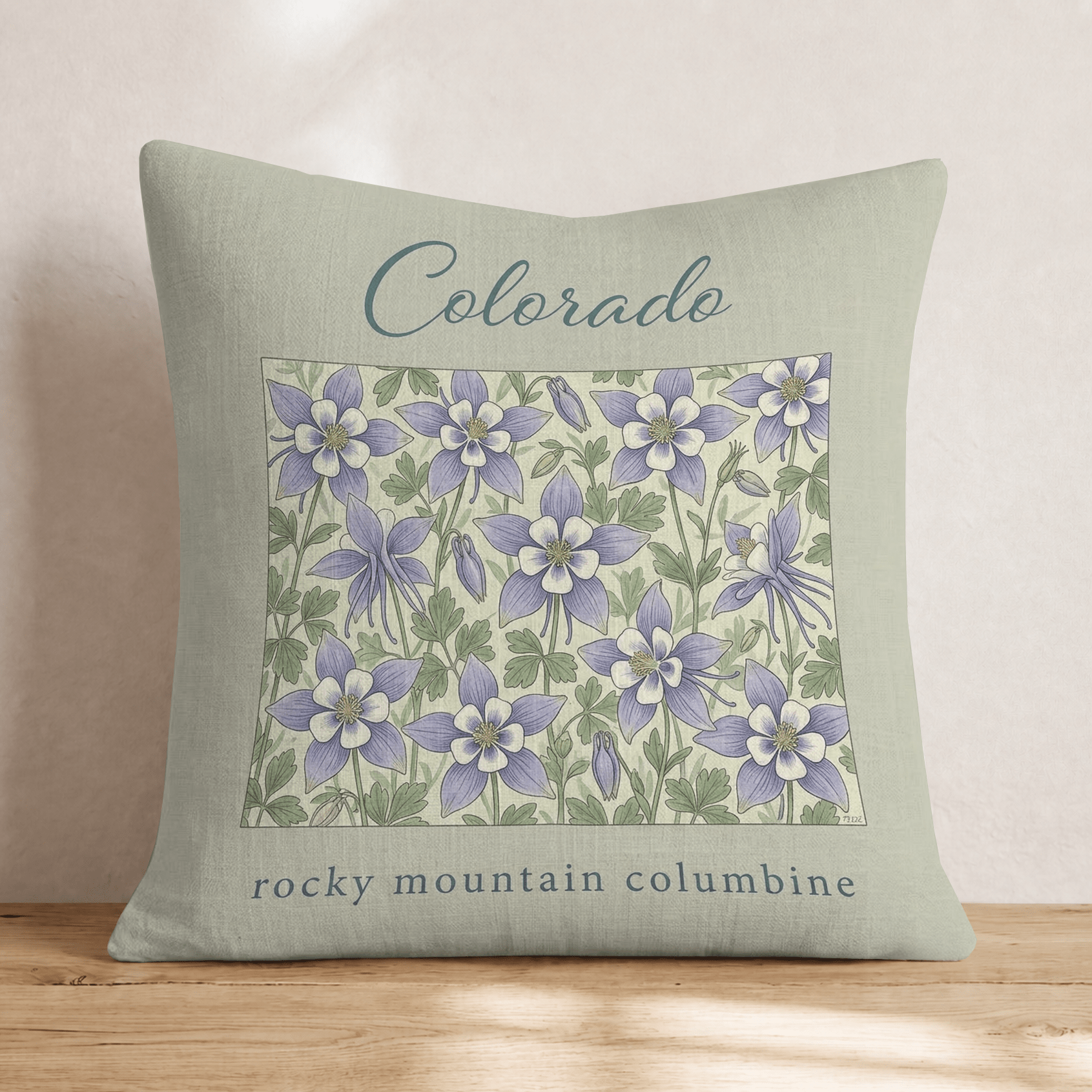 Colorado State Flower Throw Pillow - Hillcroft Home