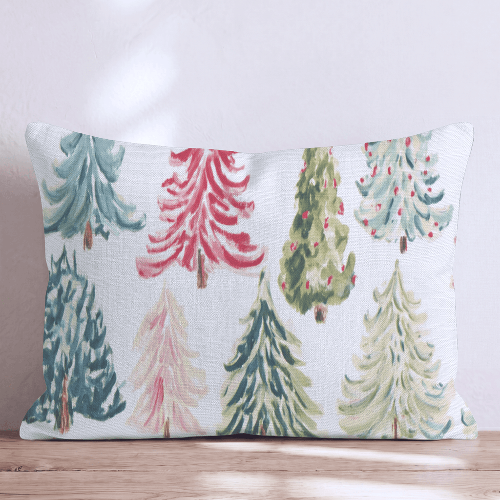 Colorful Tree Farm Throw Pillow - Hillcroft Home