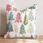 Colorful Tree Farm Throw Pillow - Hillcroft Home