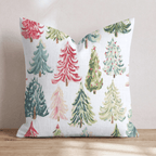 Colorful Tree Farm Throw Pillow - Hillcroft Home