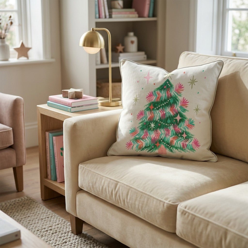 Confetti Star Fir Throw Pillow - Hillcroft Home