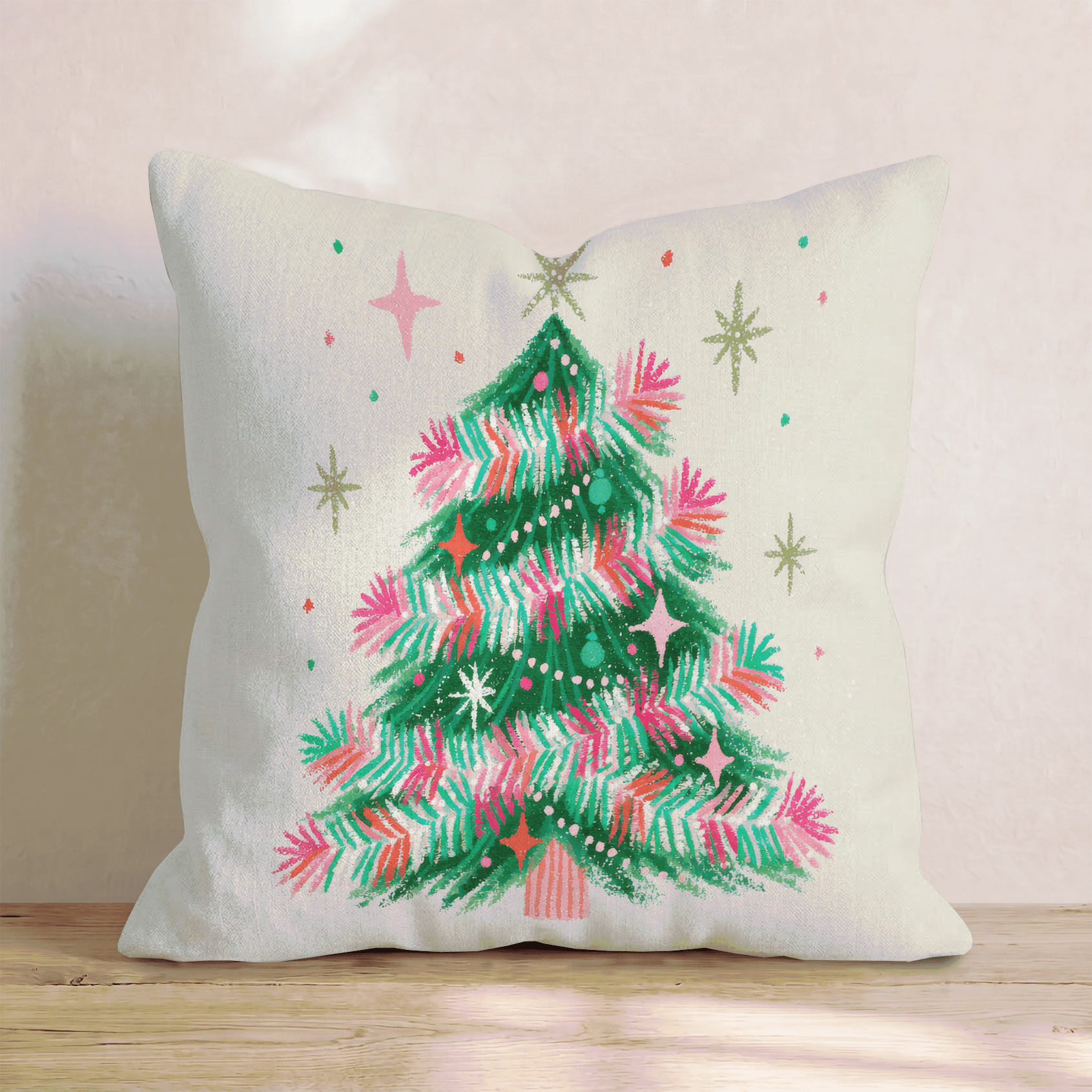 Confetti Star Fir Throw Pillow - Hillcroft Home