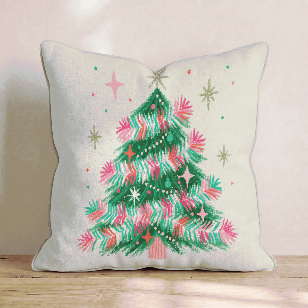 Confetti Star Fir Throw Pillow - Hillcroft Home