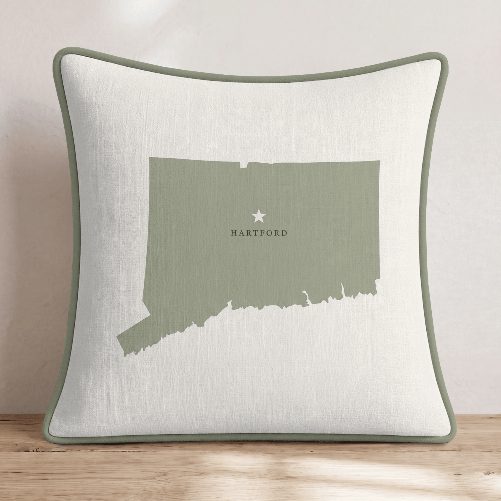 Connecticut State Capital Throw Pillow - Hillcroft Home
