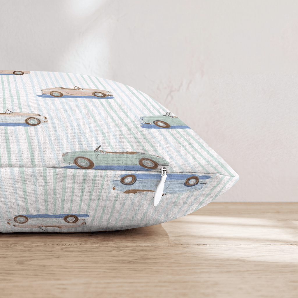 Convertibles & Stripes Throw Pillow - Hillcroft Home