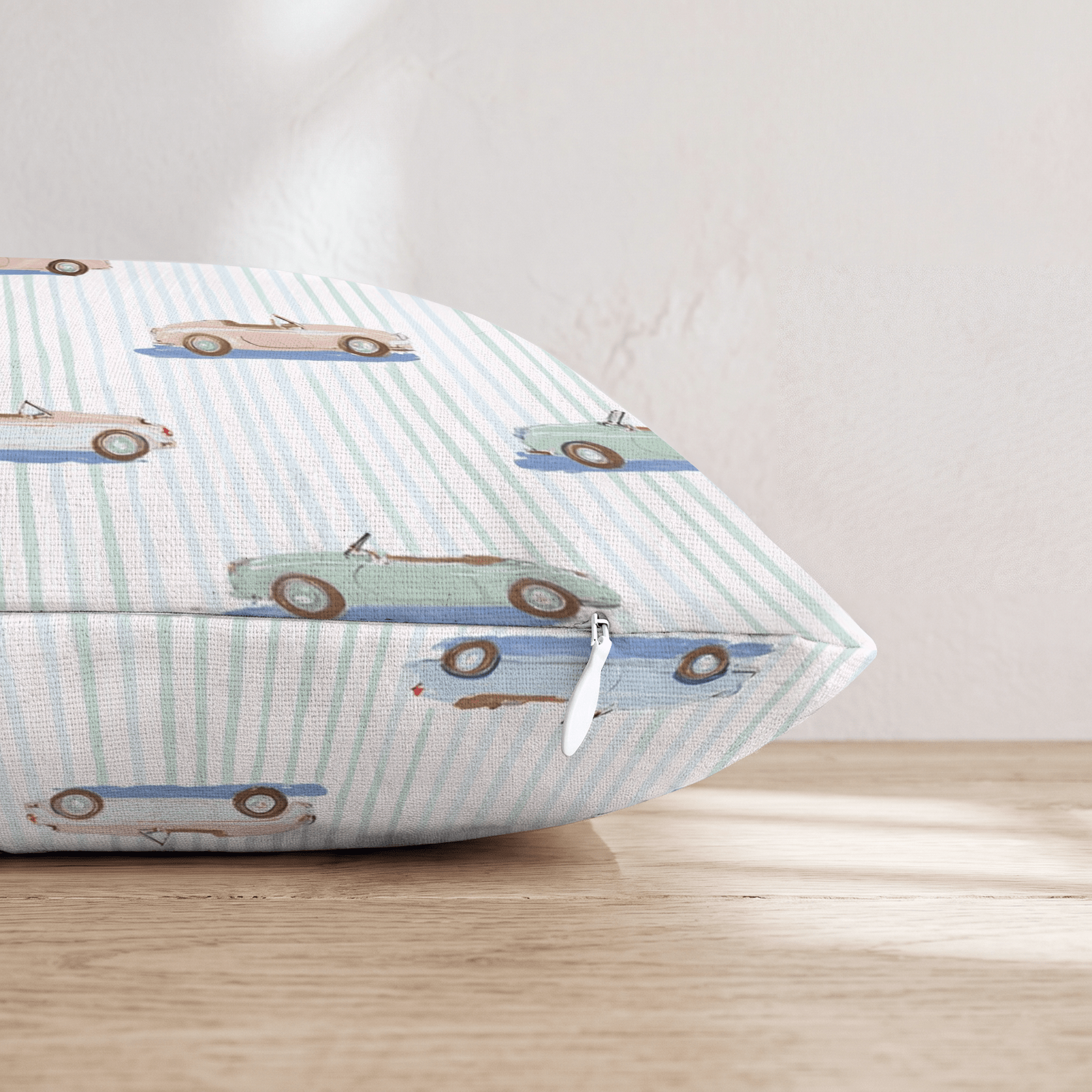 Convertibles & Stripes Throw Pillow - Hillcroft Home