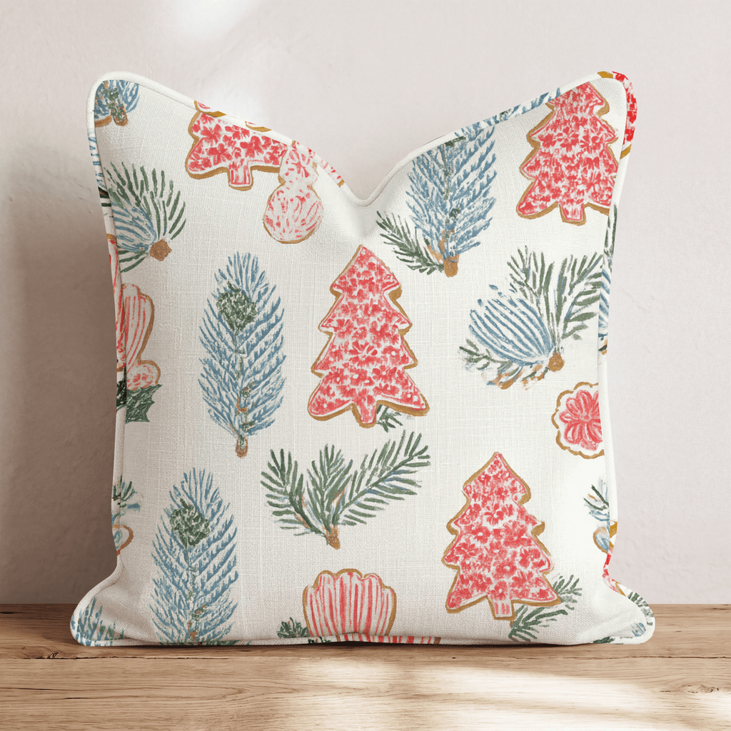 Cookie and Pine Blue Throw Pillow - Hillcroft Home