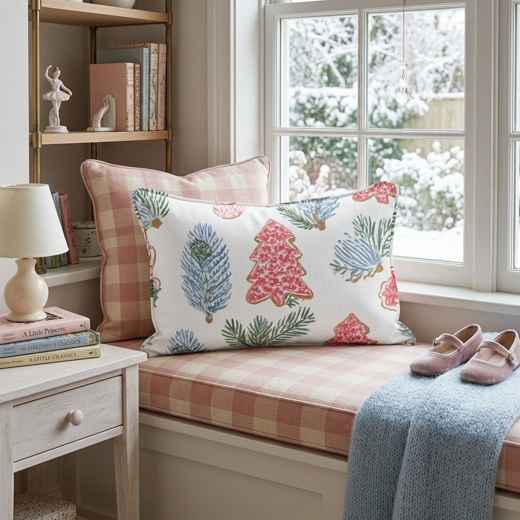 Cookie and Pine Blue Throw Pillow - Hillcroft Home
