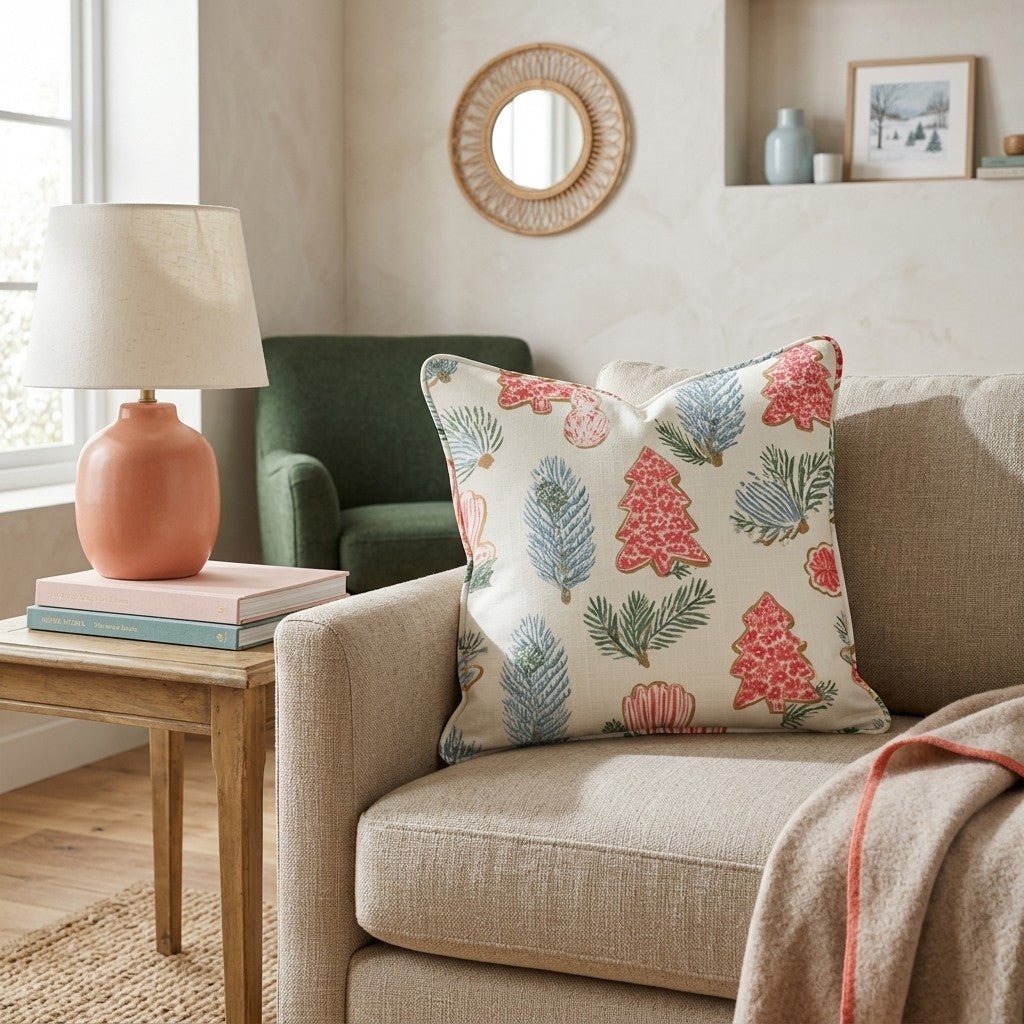 Cookie and Pine Blue Throw Pillow - Hillcroft Home