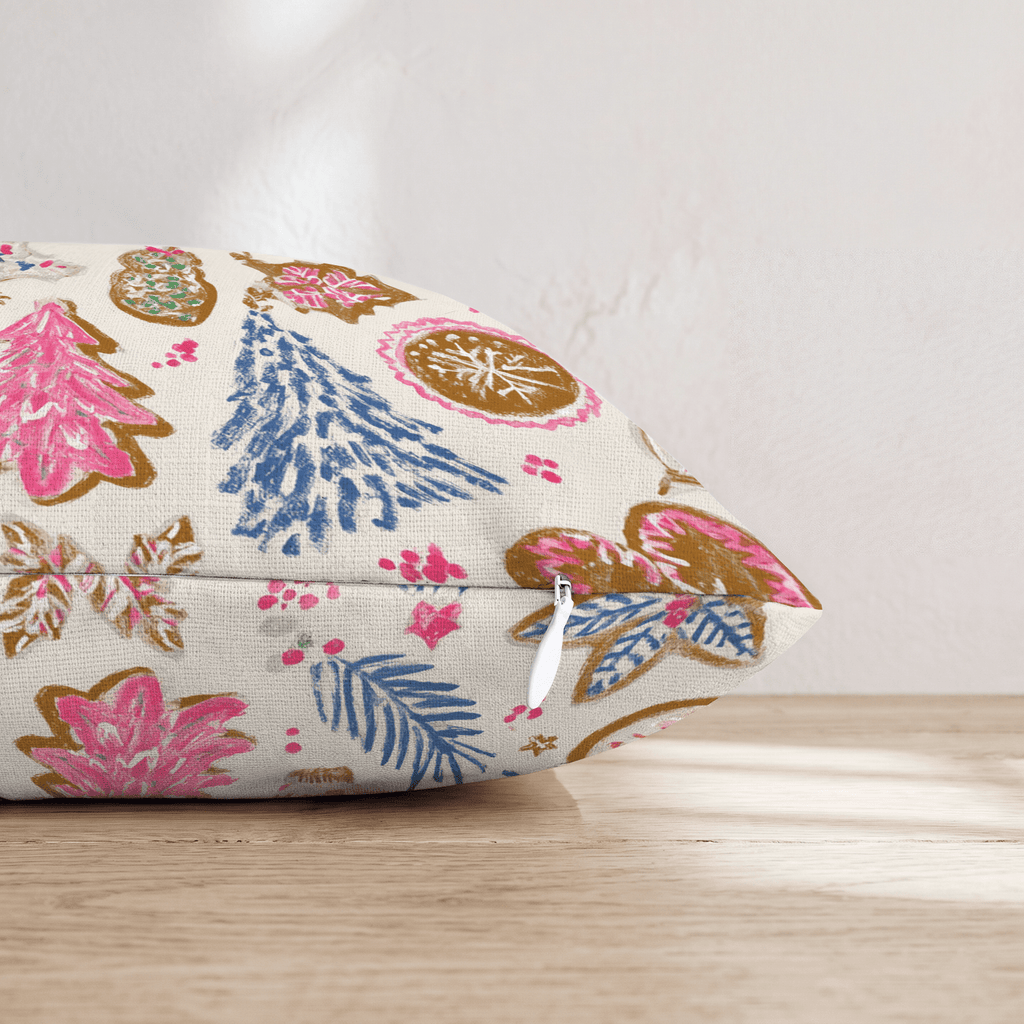 Cookie Party Pink Blue Throw Pillow - Hillcroft Home
