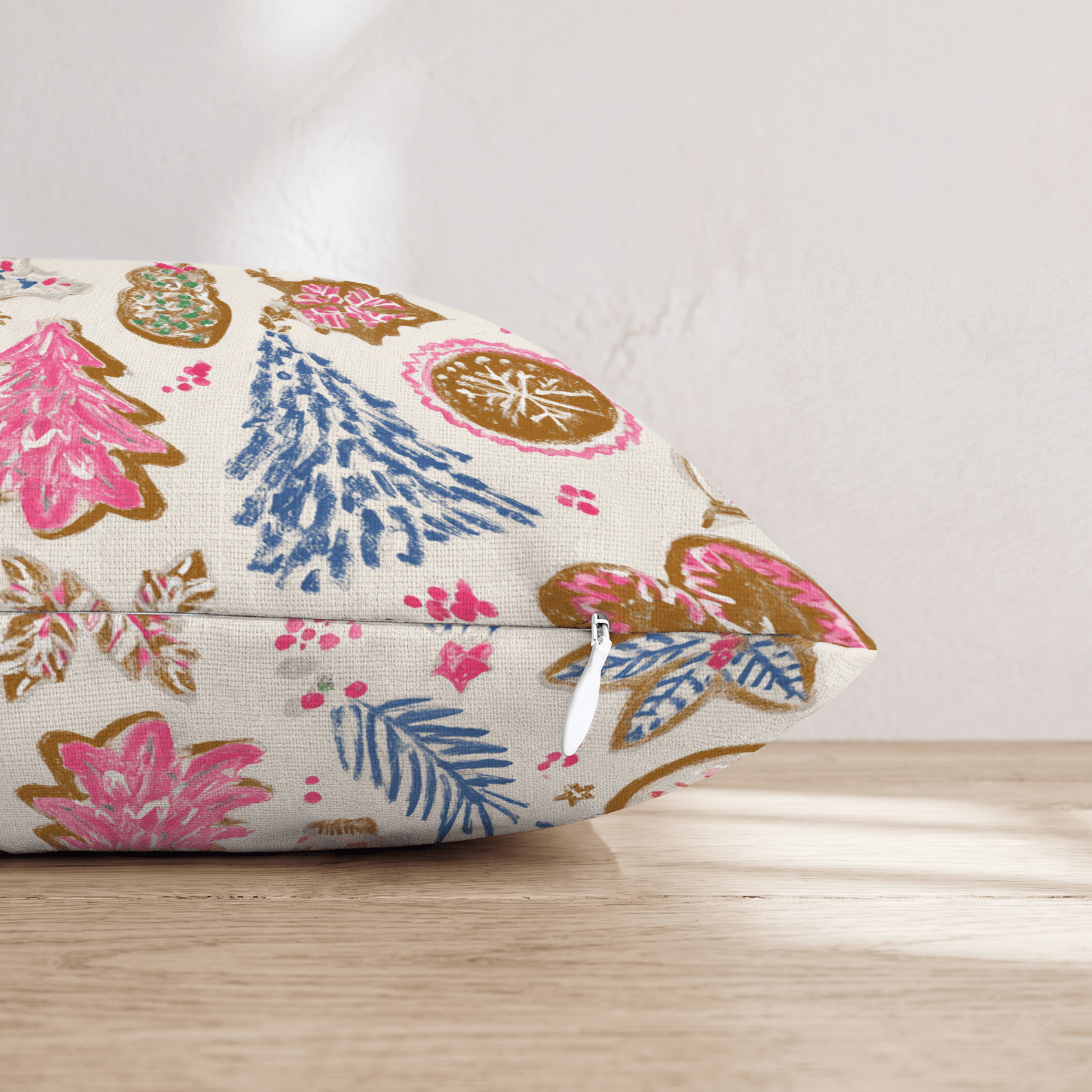 Cookie Party Pink Blue Throw Pillow - Hillcroft Home