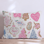 Cookie Party Pink Blue Throw Pillow - Hillcroft Home