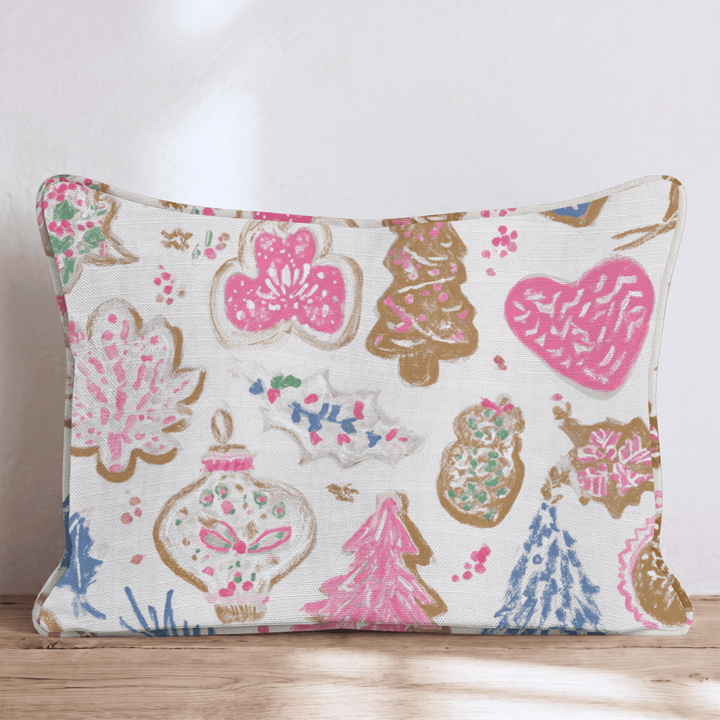 Cookie Party Pink Blue Throw Pillow - Hillcroft Home