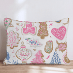 Cookie Party Pink Blue Throw Pillow - Hillcroft Home