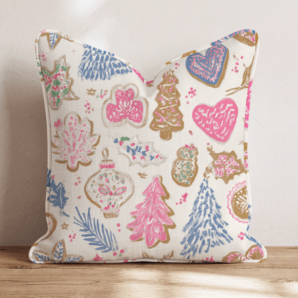 Cookie Party Pink Blue Throw Pillow - Hillcroft Home