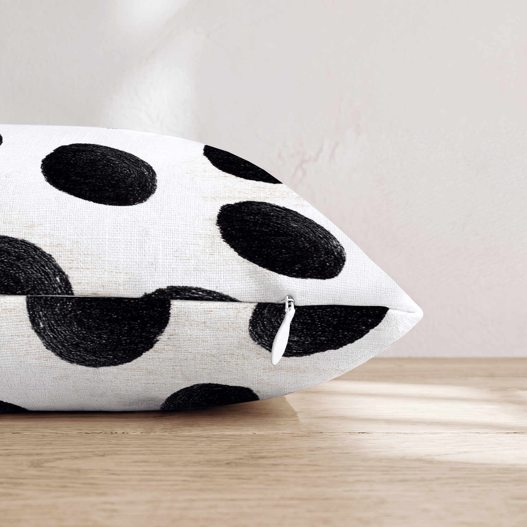 Cookies and Cream Dots Throw Pillow - Hillcroft Home