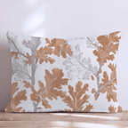 Copper Oak Leaf Toile Throw Pillow - Hillcroft Home