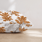 Copper Oak Leaf Toile Throw Pillow - Hillcroft Home