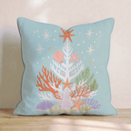 Coral Reef Tree Throw Pillow - Hillcroft Home