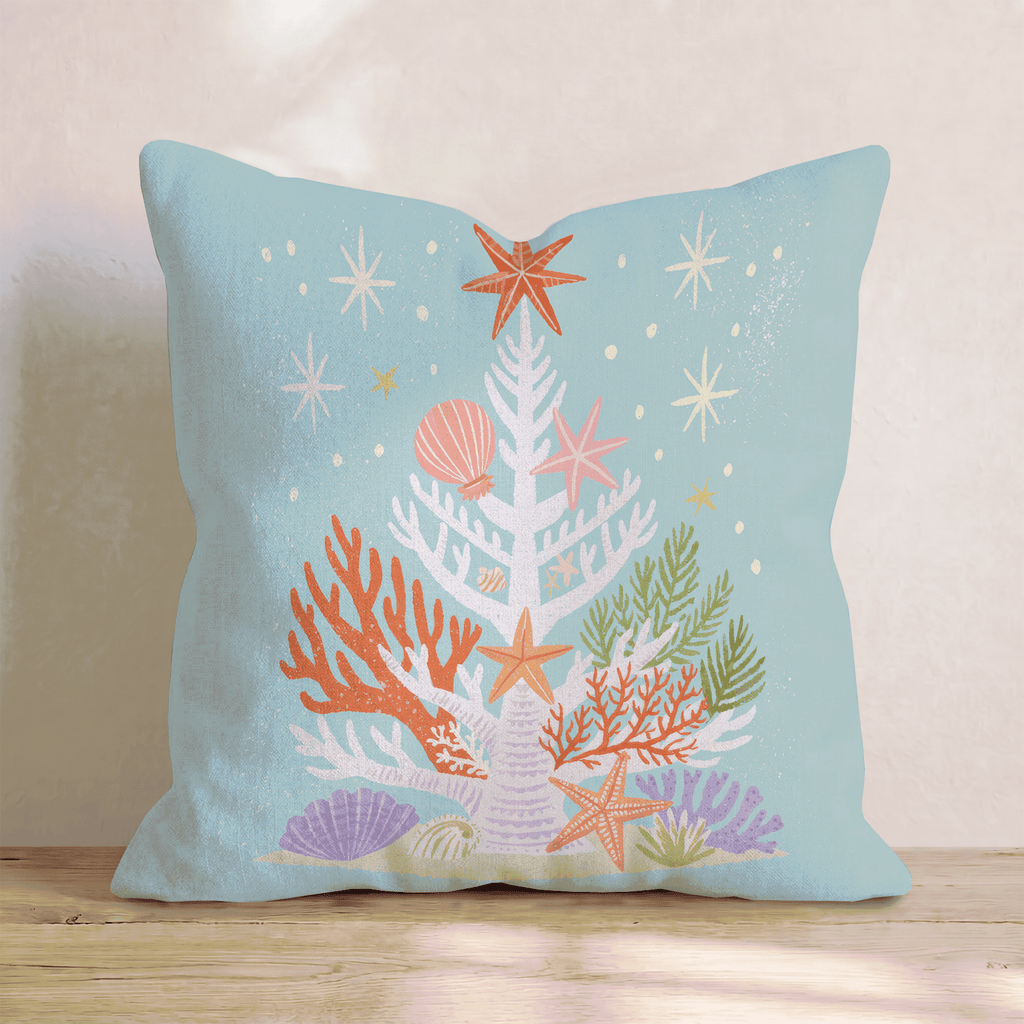 Coral Reef Tree Throw Pillow - Hillcroft Home