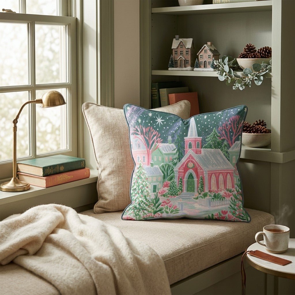 Coral Reef Wreath Throw Pillow - Hillcroft Home