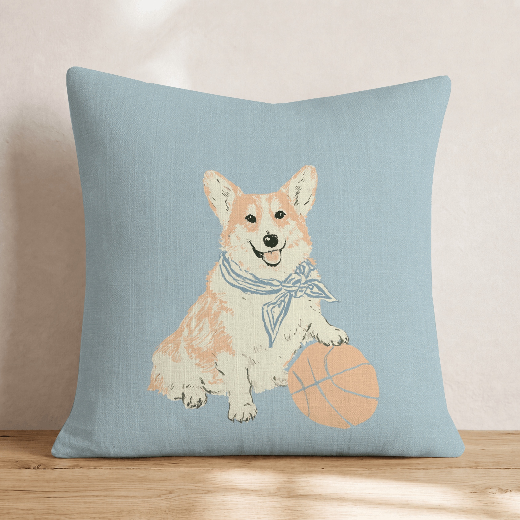Corgi Catch Throw Pillow - Hillcroft Home