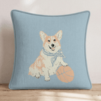 Corgi Catch Throw Pillow - Hillcroft Home
