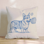 Corgi Pickleball Throw Pillow - Hillcroft Home