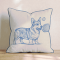 Corgi Pickleball Throw Pillow - Hillcroft Home