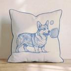 Corgi Pickleball Throw Pillow - Hillcroft Home