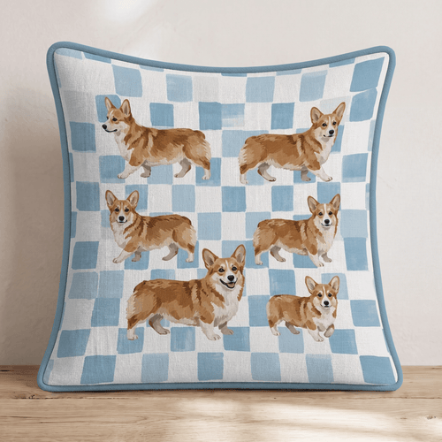 Corgi Picnic Throw Pillow - Hillcroft Home