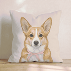 Corgi Portrait Throw Pillow - Hillcroft Home