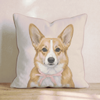 Corgi Portrait Throw Pillow - Hillcroft Home