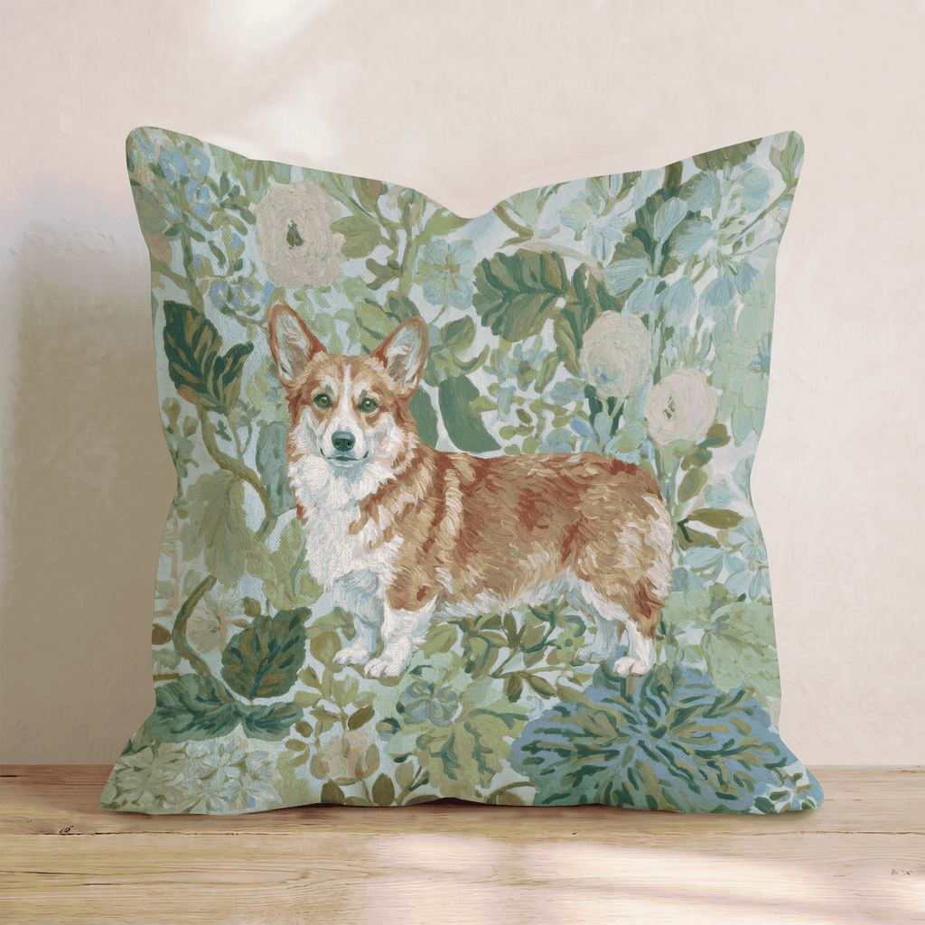 Corgi Power Throw Pillow - Hillcroft Home