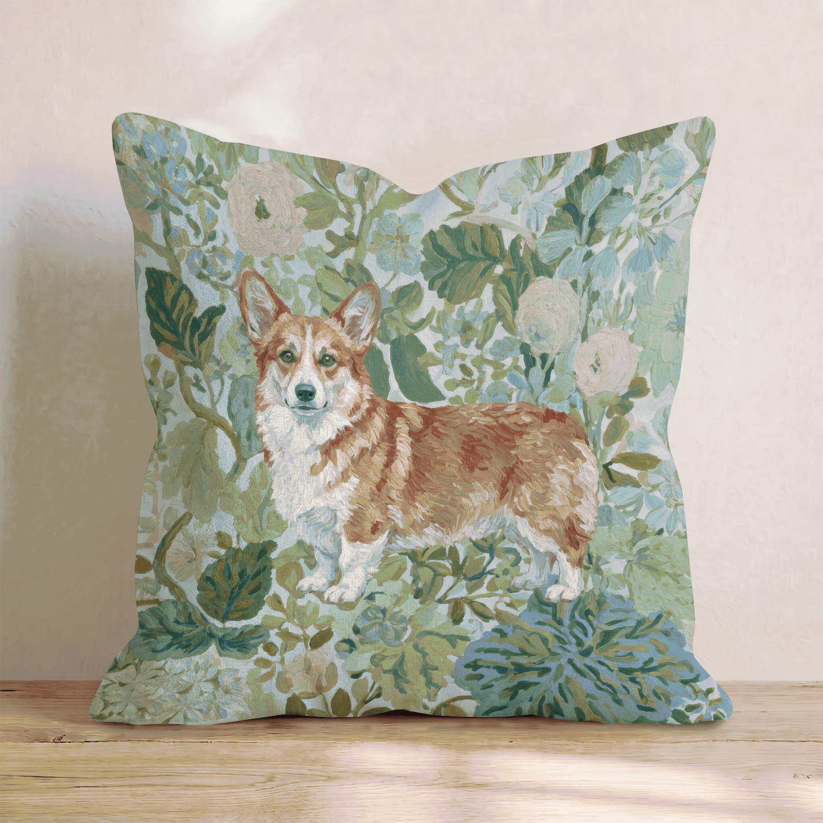 Corgi Power Throw Pillow - Hillcroft Home