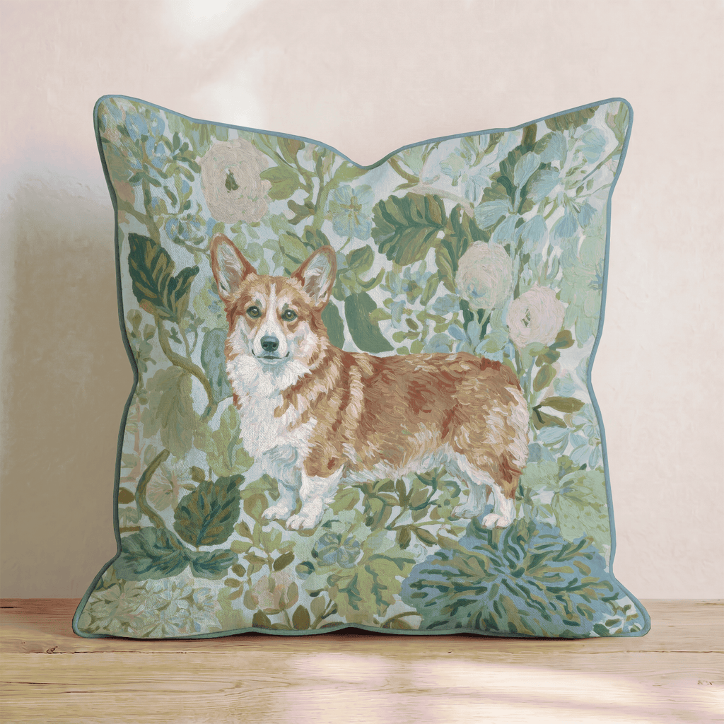 Corgi Power Throw Pillow - Hillcroft Home