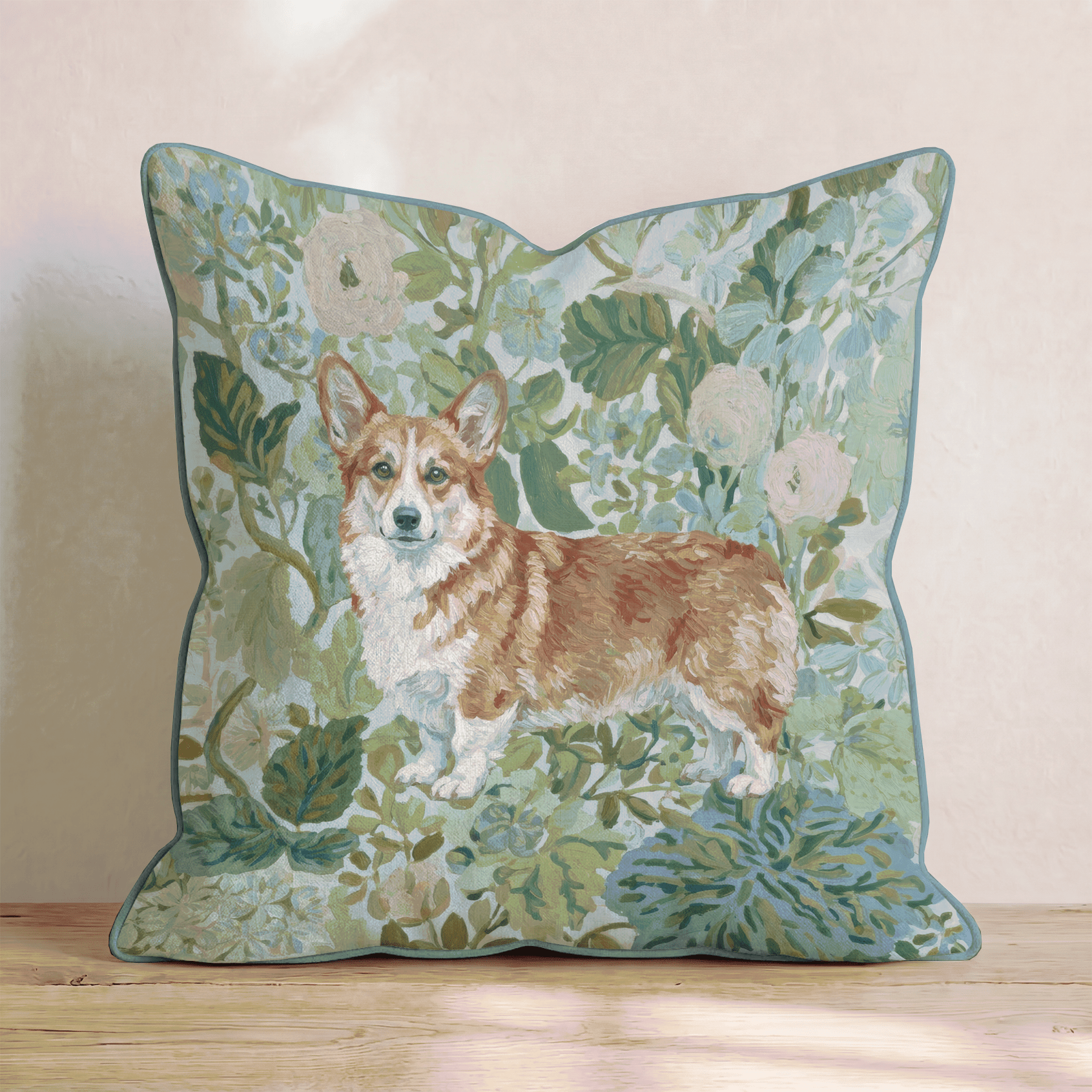 Corgi Power Throw Pillow - Hillcroft Home