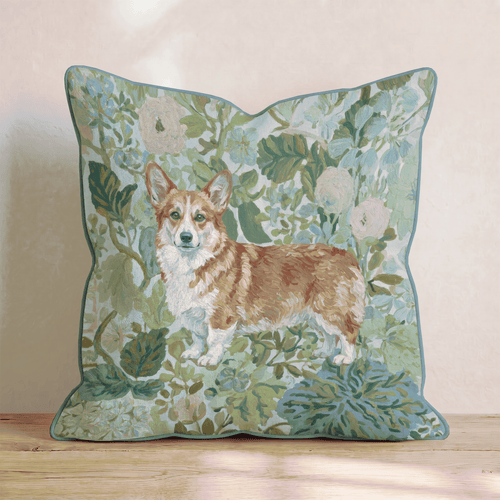 Corgi Power Throw Pillow - Hillcroft Home