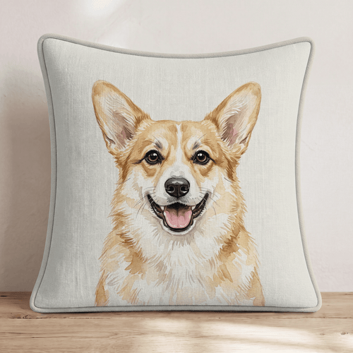 Corgi School Photo Throw Pillow - Hillcroft Home
