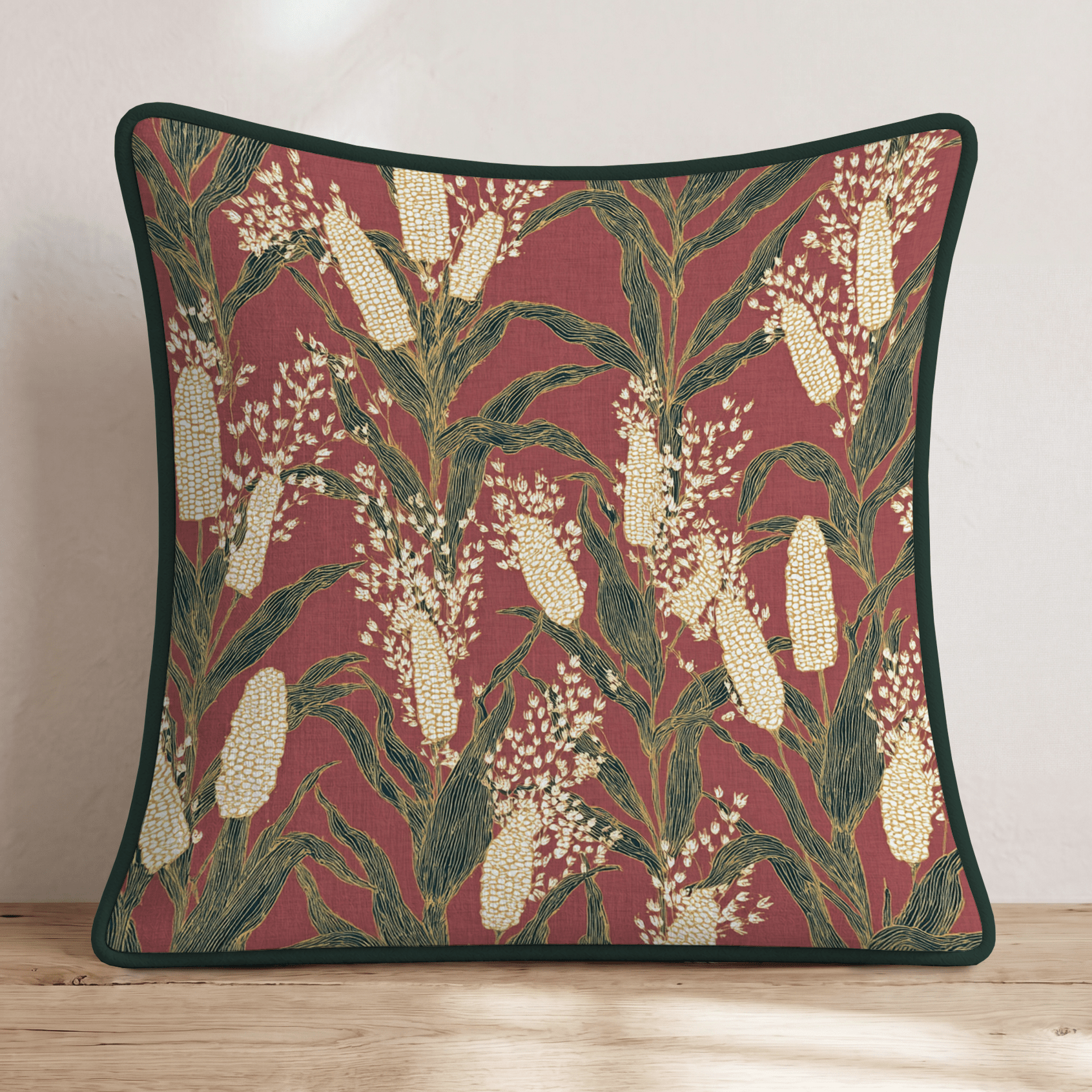 Corn Sprouts Throw Pillow - Hillcroft Home