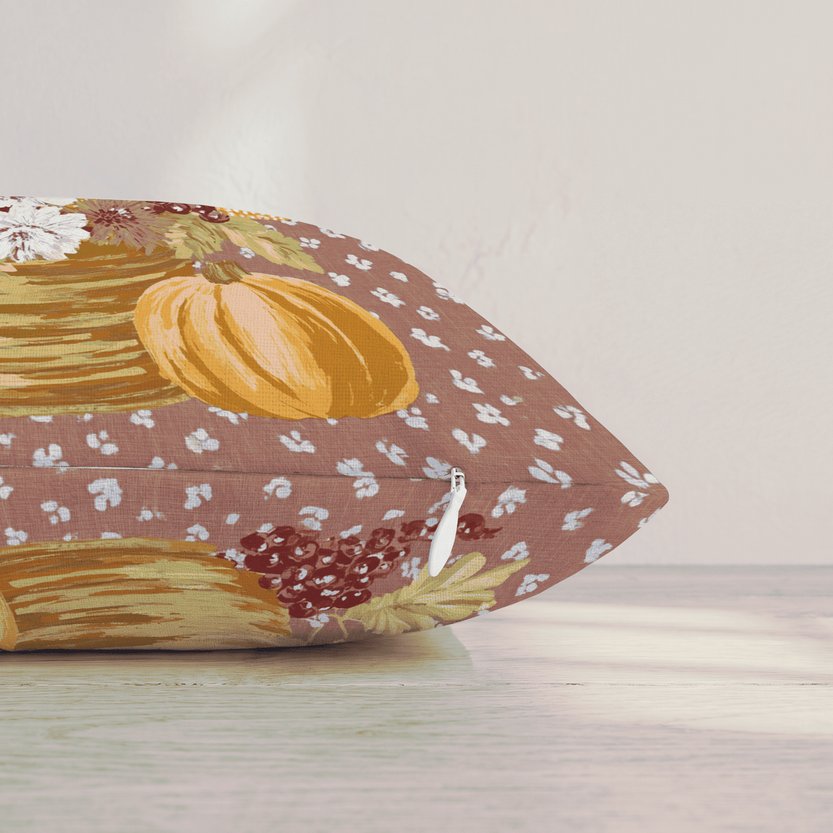 Cornucopia Floral Arrangement Throw Pillow throw pillow - Hillcroft Home