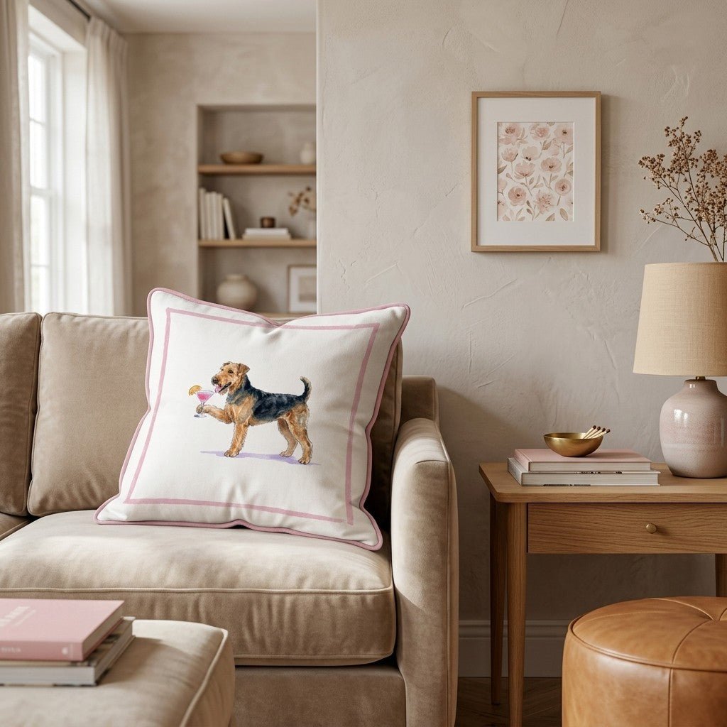 Cosmo Airedale Throw Pillow - Hillcroft Home