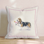 Cosmo Basset Hound Throw Pillow - Hillcroft Home