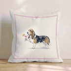Cosmo Basset Hound Throw Pillow - Hillcroft Home